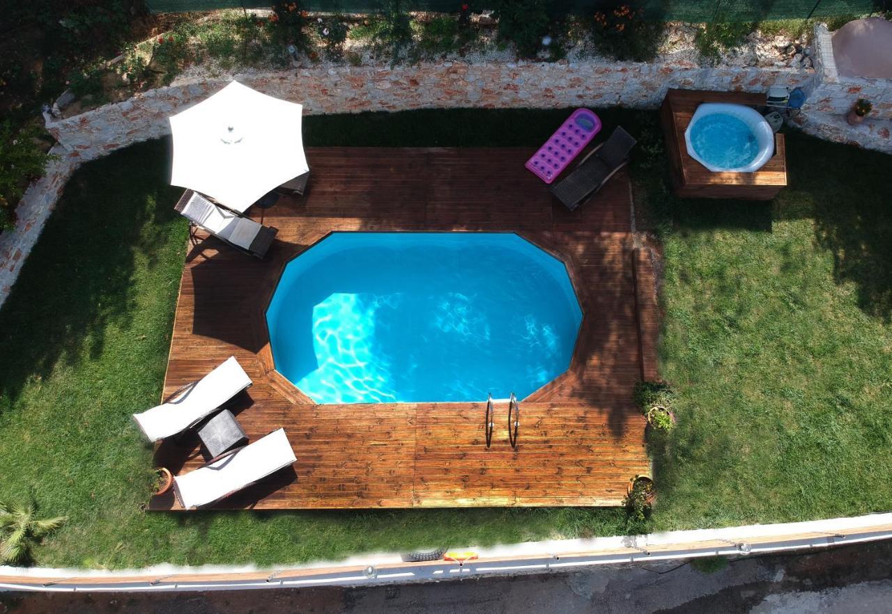 Ampelos Cretan Villa - Private Pool & Heated Ozone Jacuzzi Yerolakkos Exterior photo