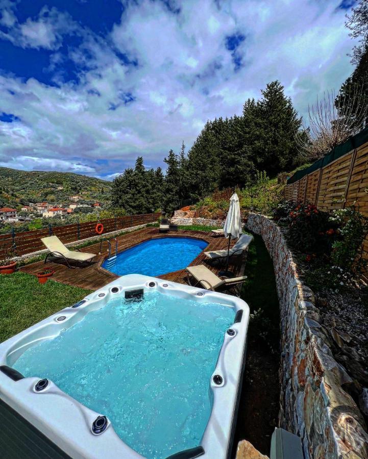 Ampelos Cretan Villa - Private Pool & Heated Ozone Jacuzzi Yerolakkos Exterior photo