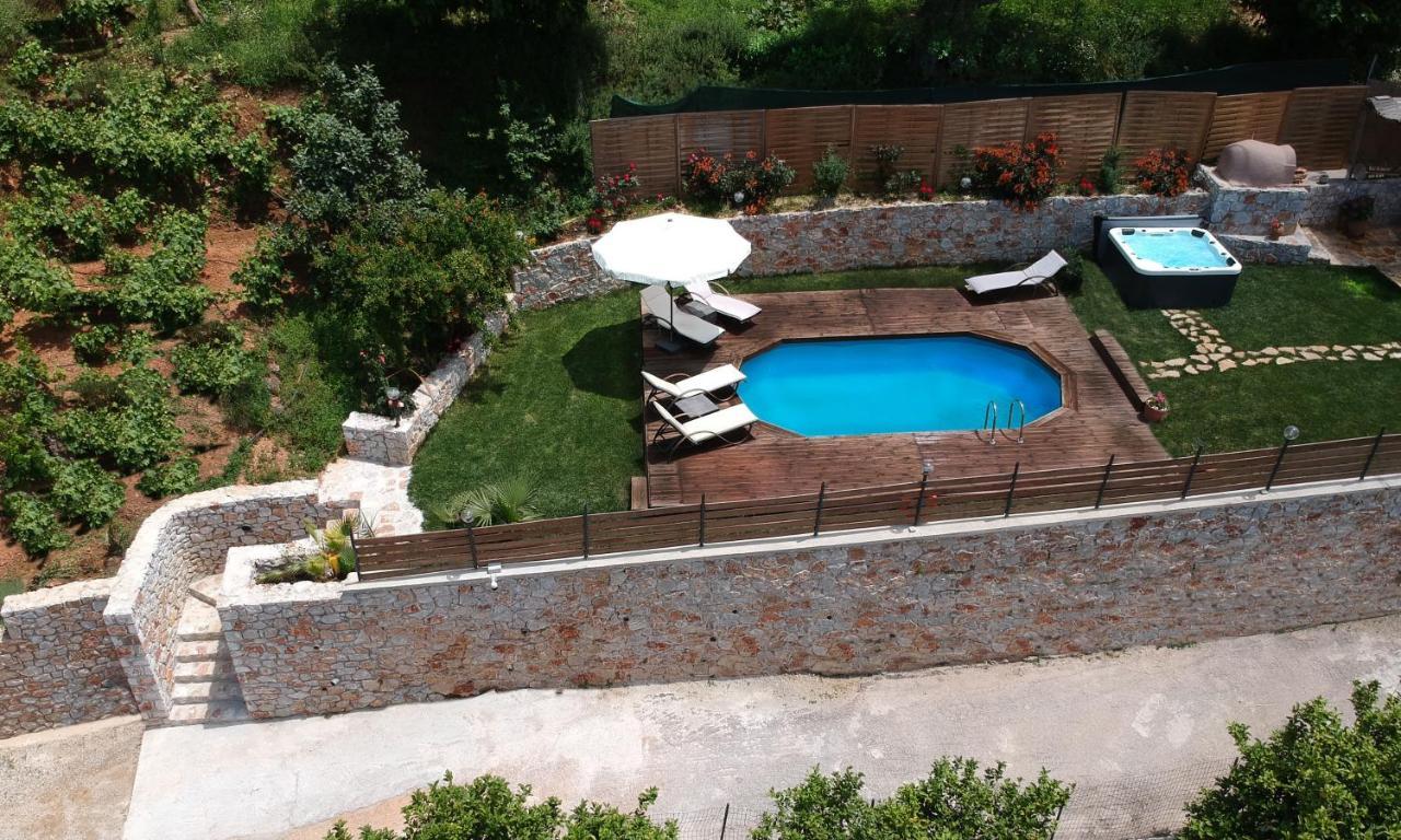 Ampelos Cretan Villa - Private Pool & Heated Ozone Jacuzzi Yerolakkos Exterior photo